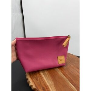 Jon Hart Design Large Makeup Case Pouch Women Pink Monogrammed CMS Coated Canvas